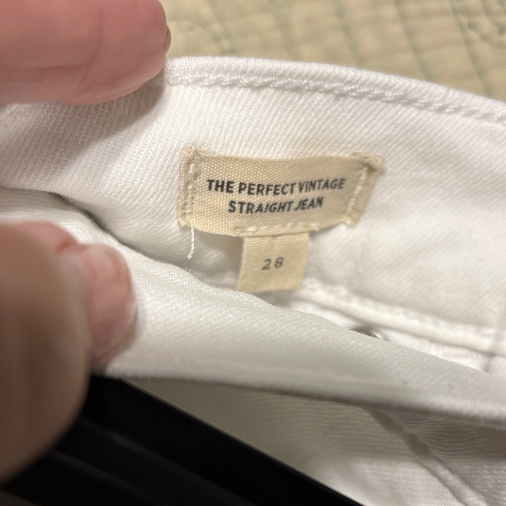 Madewell Women's Straight Leg Jeans - Cream - Picture 4 of 5